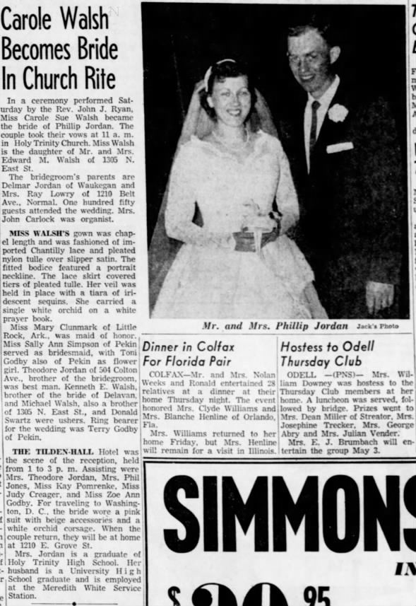 Clipping from The Pantagraph